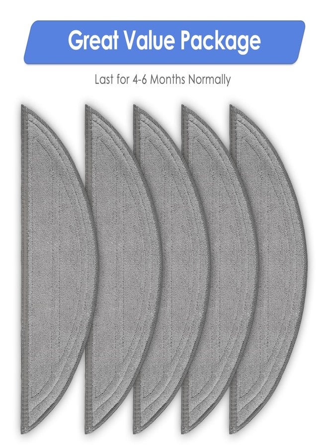 FILTERIST (5 Pack) Saros 10 Replacement Mop Pads Compatible with Roborock Saros 10 Robot Vacuum Cleaner, Washable Mop Cloths Accessories Kit, Mop Pad Refill, Replacement Parts - Image 2